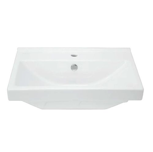 Раковина из сантехнического фаянса СанТа Fest60 60х40 накладная цвет белый - фото 2