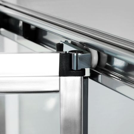 Душевая дверь Wasserkraft Weser 78F 78F12 100х200 стекло прозрачное профиль хром