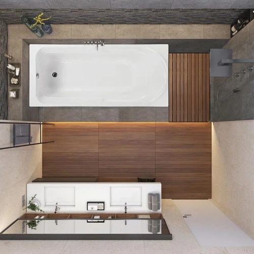 Ванна акриловая Vagnerplast Hera VPBA180HER2X-04 180х80 пристенная прямоугольная без каркаса - фото 3