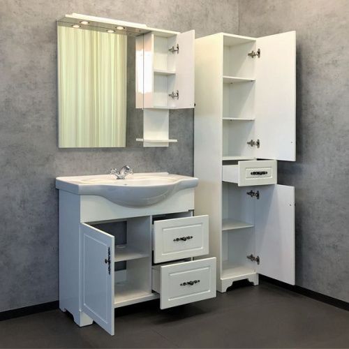 Тумба с раковиной Comforty Севилья 00-00003083CF 90х50 напольная цвет белый - фото 4