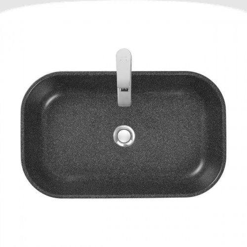 Раковина из искусственного камня Aquaton Лола 1A73313KLK210 60х40 накладная цвет серый - фото 4