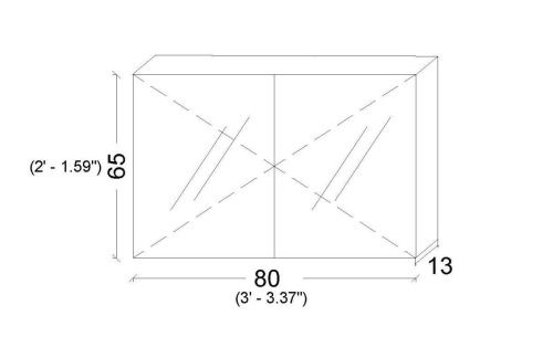 Зеркало-шкаф Armadi Art Vallessi 547-Z 80х70 подвесной цвет коричневый - фото 2