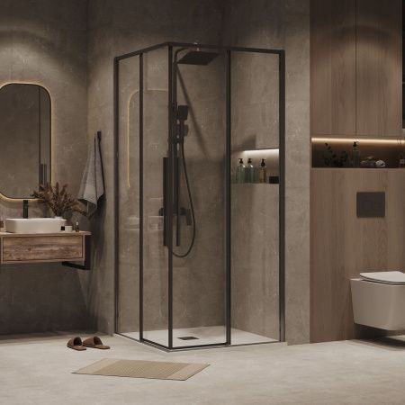 Душевая дверь Grossman Galaxy 1/2.K33.01.11.42.00 110х195 стекло прозрачное профиль графит