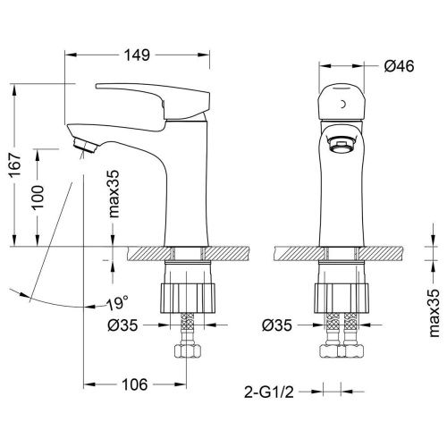 Смеситель LeMark Linara LM0406C на раковину хром - фото 3