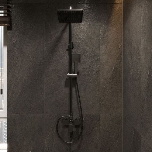 Верхний душ Bond Cube B02-9988 20х20 черный - фото 4