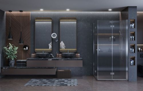 Душевой уголок Ambassador Diamond 12011109 90х90 стекло прозрачное профиль хром без поддона - фото 4