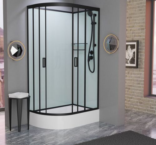 Душевая кабина Frank 146009 120х80 асимметричная без крыши ориентация правая - фото 2