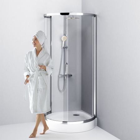 Душевой уголок Am.Pm Like W83G-333-095CT 95х95 стекло прозрачное профиль хром без поддона