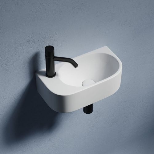 Раковина из сантехнического фарфора Ceramica Nova ELEMENT CN6066R 40х20 подвесная цвет белый 1 отверстие под смеситель - фото 3