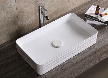 Раковина из сантехнического фарфора Cerutti SPA CR0053 70х40 накладная цвет белый без отверстий под смеситель