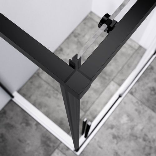 Душевой уголок Vincea Slim-N VSR-4SN9014CLB 140х90 стекло прозрачное профиль черный без поддона - фото 3