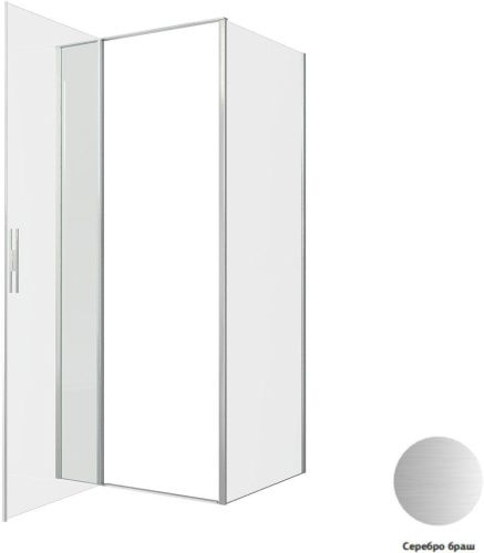 Душевой уголок Allen Brau Priority 3.31026.BA + 3.31041.BA 90х80 стекло прозрачное профиль серебро без поддона - фото 4