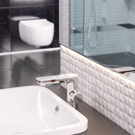 Смеситель Berges MORANS 76001 на раковину хром с термостатом