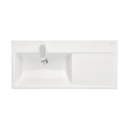 Раковина из сантехнического фарфора Roca The Gap Plus 73270MB004 100х50 накладная цвет белый