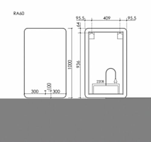 Зеркало с подсветкой Sancos Ray RA600 60х100 подвесное - фото 5