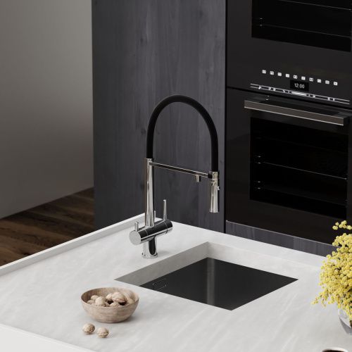 Смеситель для кухни Sancos Imola SC4010CH на мойку черный/хром - фото 2