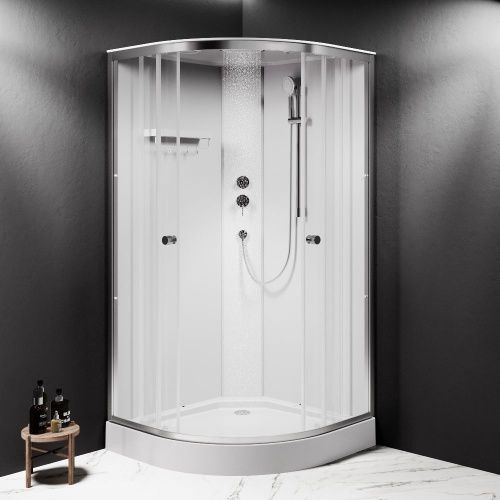 Душевая кабина Am.Pm X-Joy W94C-401-100MT 100х100 четверть круга без крыши ориентация универсальная - фото 3