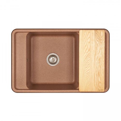 Кухонная мойка Aquaton Беллис 1A725032BS270 80х50 цвет коричневый поверхность матовая - фото 2