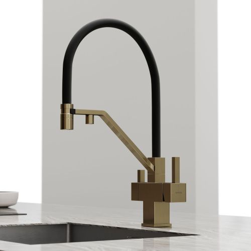 Смеситель для кухни Sancos Loro SC4007BG на мойку золото - фото 5