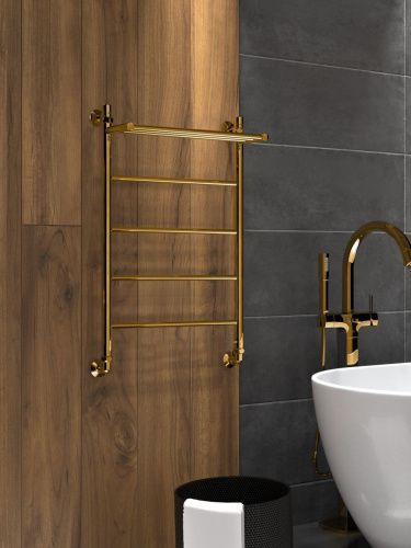 Полотенцесушитель водяной Indigo Line LLSHW80-50GDPK3 55х80 золото - фото 3