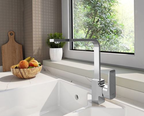 Смеситель для кухни Vitra Root Square A42753EXP на мойку хром - фото 2