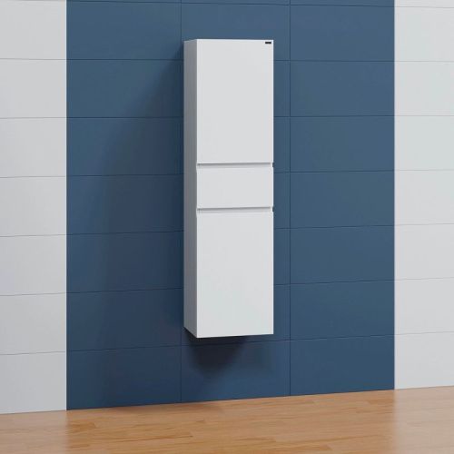 Шкаф-пенал СанТа Марс 700309 40х150 подвесной цвет белый - фото 3