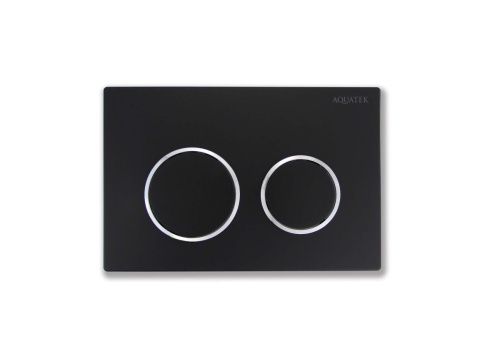 Клавиша смыва механическая Aquatek TDI-0000003 цвет черный/хром