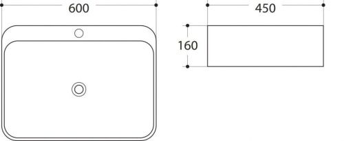 Раковина керамическая Art&Max AM-7976 60х50 полувстраиваемая цвет белый - фото 2