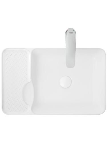 Раковина из сантехнического фаянса WeltWasser WW SK 10000004574 40 см накладная цвет белый 1 отверстие под смеситель - фото 3