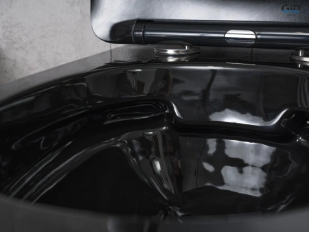 Унитаз подвесной Gid Convexo 62204Y черный с сиденьем микролифт безободковый смыв торнадо