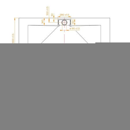 Душевой поддон из стеклопластика RGW SMC 553802920-12 200х90 серый
