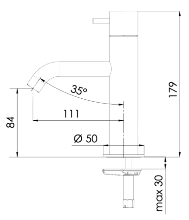 Смеситель Daniel Tokyo TK606N15 на раковину черный