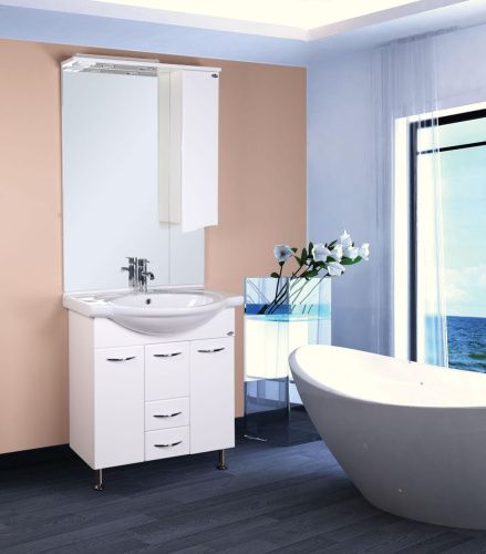 Тумба под раковину Onika Моника 107502 70х30 напольная цвет белый - фото 2