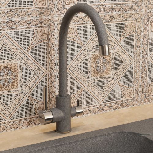 Смеситель для кухни Uperwood Quartz UPD-Q-01-03 UPD-Q-01-03 на мойку серый - фото 4