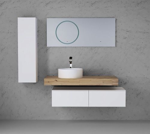 Шкаф-пенал Jorno MODULARE Mdlr.04.110/P/W/JR 30х110 подвесной цвет белый - фото 3