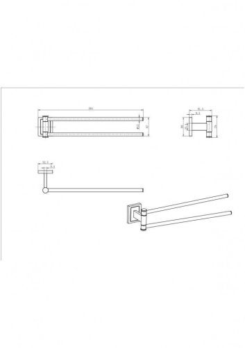 Полотенцедержатель CeramaLux Gamma 12314 - фото 2