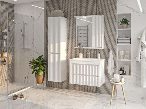 Зеркало-шкаф Brevita Balaton BAL-04075-01-П 70х80 подвесной цвет белый - фото 5