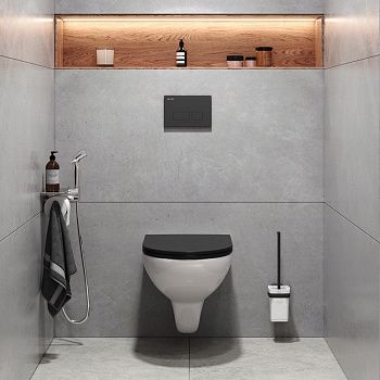 Унитаз подвесной Am.Pm Gem CK90H0203W белый с сиденьем микролифт безободковый каскадный смыв