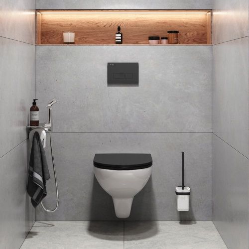 Унитаз подвесной Am.Pm Gem CK90H0203W белый с сиденьем микролифт безободковый каскадный смыв