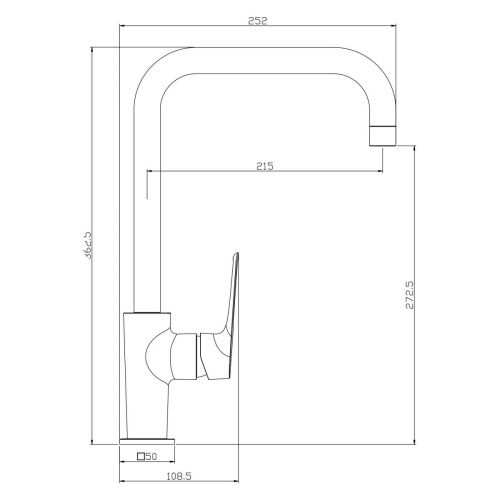 Смеситель для кухни Rossinka RS46 RS46-23 на мойку хром - фото 3