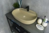 Раковина керамическая Gid Lago 53343 60х40 накладная цвет коричневый 1 отверстие под смеситель
