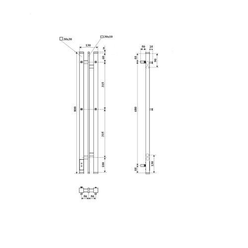 Полотенцесушитель электрический Point Фрея PN20718W 15х80 белый - фото 2