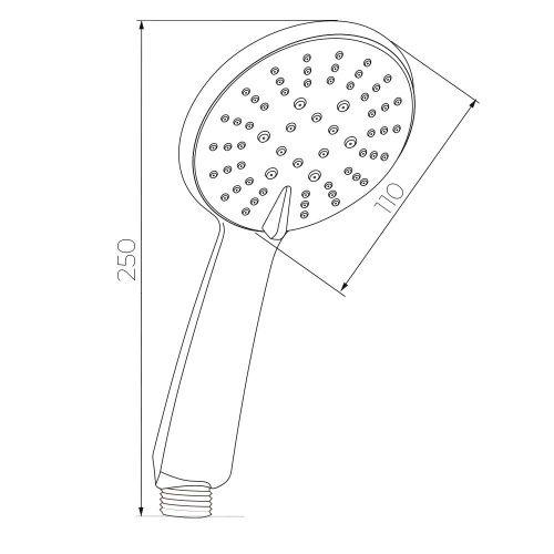 Душевая лейка WesnaArt LD045 цвет хром - фото 2