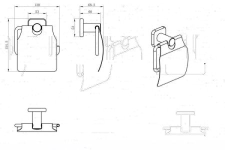 Бумагодержатель Wonzon & Woghand WW-V1802-BG
