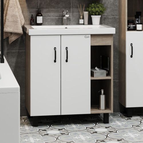 Тумба под раковину Onika Тимбер 107056 70х50 подвесная цвет бежевый - фото 2