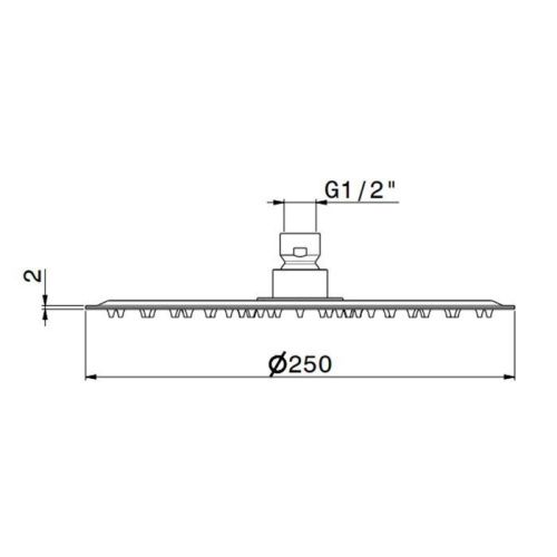 Верхний душ Newform X-Steel 316 29392X.50.050 нержавеющая сталь - фото 2