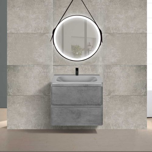 Тумба под раковину Vincea Vico VMC-2V600BT 60х50 подвесная цвет серый - фото 2