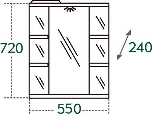 Зеркало-шкаф СанТа Герда 101021 60х70 подвесной цвет белый - фото 3