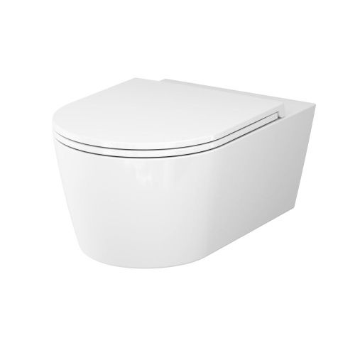 Унитаз подвесной Am.Pm Func C8F1701SC белый с сиденьем микролифт безободковый каскадный смыв - фото 2