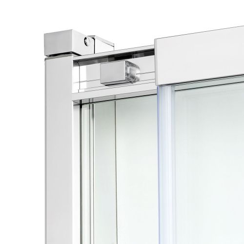Душевая шторка на ванну New Trendy Sensi P-0037 85х150 стекло прозрачное профиль хром ориентация универсальная - фото 5
